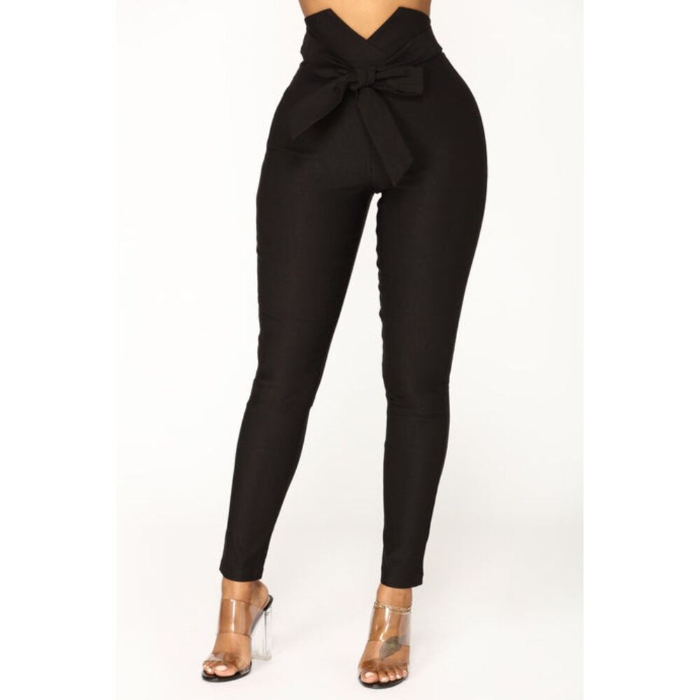 Fashion Nova tie waist pants
